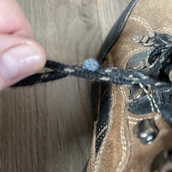 Brahmas Boots Mens 9.5 Work Or Outdoor Leather Brown Shoes Province Steel Toe - Picture 8 of 15